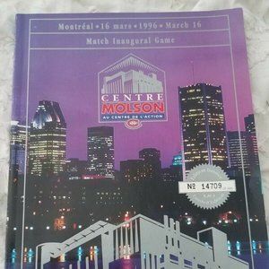 Montreal Canadiens Inaugural Game Program 1996